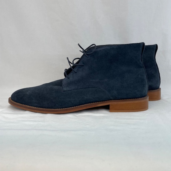 Dino Draghi Vero Cuoio Leather Sole Italy Chukka Boot Blue Suede Men’s 41 (US 8) - Picture 9 of 10